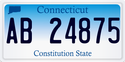 CT license plate AB24875