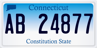 CT license plate AB24877