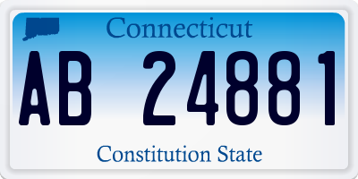CT license plate AB24881