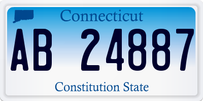 CT license plate AB24887
