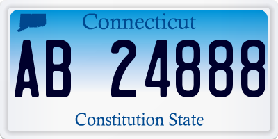 CT license plate AB24888