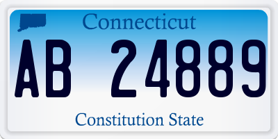 CT license plate AB24889