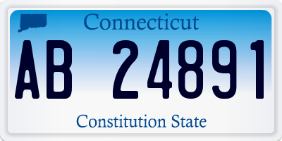 CT license plate AB24891