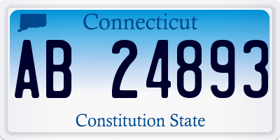 CT license plate AB24893