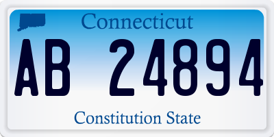 CT license plate AB24894