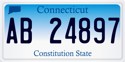 CT license plate AB24897