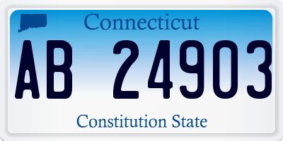 CT license plate AB24903