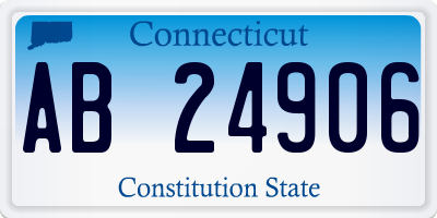 CT license plate AB24906