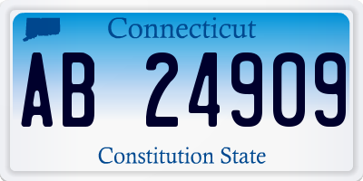 CT license plate AB24909