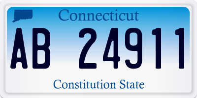 CT license plate AB24911