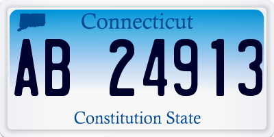CT license plate AB24913