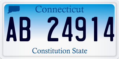 CT license plate AB24914