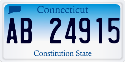 CT license plate AB24915