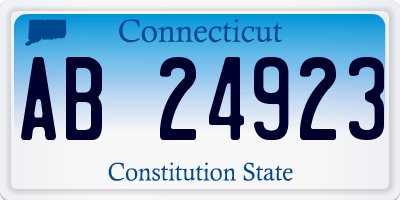 CT license plate AB24923