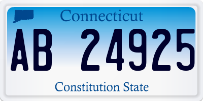 CT license plate AB24925