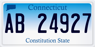 CT license plate AB24927