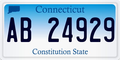 CT license plate AB24929