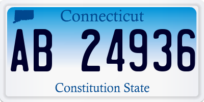 CT license plate AB24936