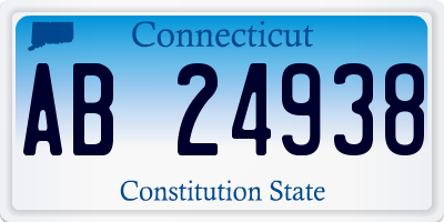 CT license plate AB24938