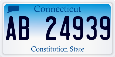 CT license plate AB24939