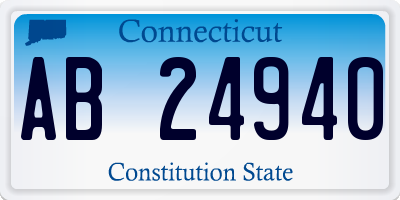 CT license plate AB24940