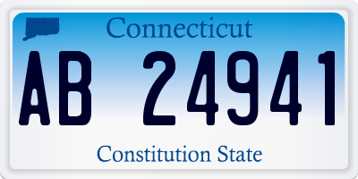 CT license plate AB24941