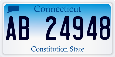 CT license plate AB24948
