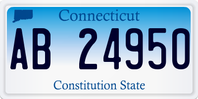 CT license plate AB24950