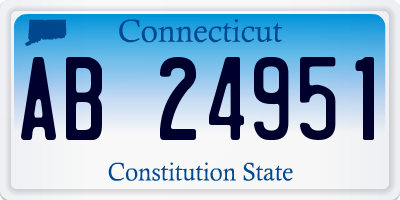CT license plate AB24951