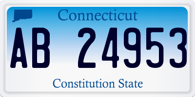 CT license plate AB24953