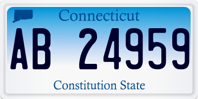 CT license plate AB24959
