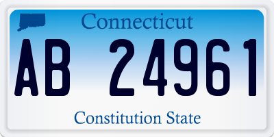 CT license plate AB24961