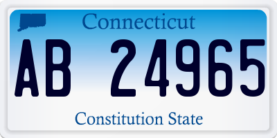 CT license plate AB24965