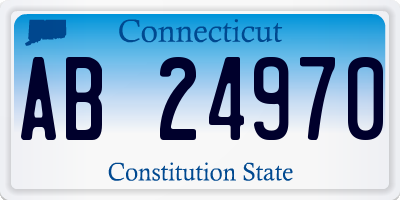 CT license plate AB24970