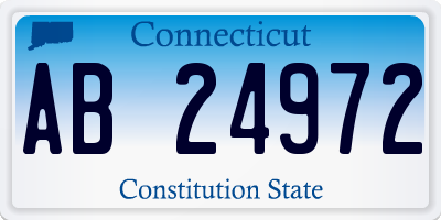 CT license plate AB24972