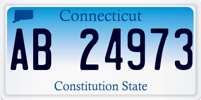 CT license plate AB24973