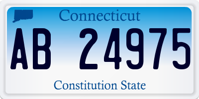 CT license plate AB24975