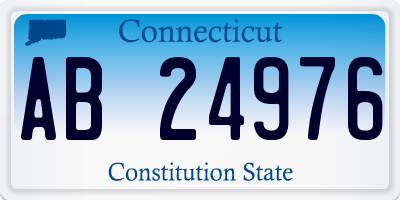 CT license plate AB24976