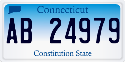 CT license plate AB24979