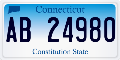 CT license plate AB24980
