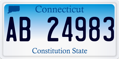 CT license plate AB24983