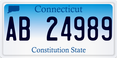 CT license plate AB24989