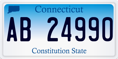 CT license plate AB24990