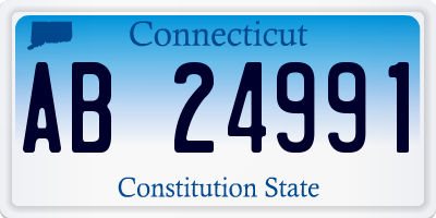 CT license plate AB24991