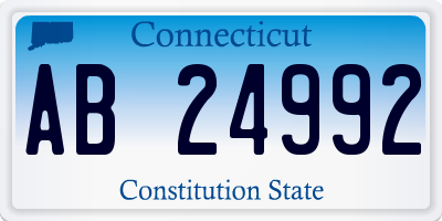 CT license plate AB24992