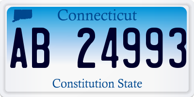 CT license plate AB24993