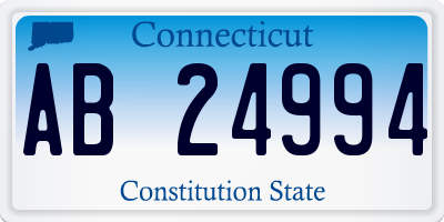 CT license plate AB24994