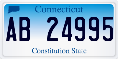CT license plate AB24995