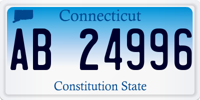 CT license plate AB24996