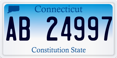 CT license plate AB24997